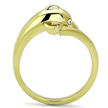 Load image into Gallery viewer, Womens Gold Dolphin Ring Anillo Para Mujer y Ninos Unisex Kids with Top Grade Crystal in Clear Priscilla - Jewelry Store by Erik Rayo
