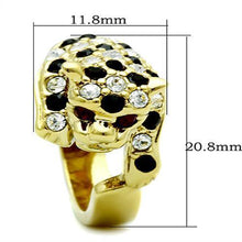 Load image into Gallery viewer, Womens Gold Jaguar Ring 316L Stainless Steel Anillo Color Oro Para Mujer Ninas Acero Inoxidable with Top Grade Crystal in Multi Color Bilha - Jewelry Store by Erik Rayo
