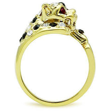 Load image into Gallery viewer, Womens Gold Jaguar Ring Stainless Steel Anillo Color Oro Para Mujer Ninas Acero Inoxidable with Top Grade Crystal in Multi Color Bilha - Jewelry Store by Erik Rayo
