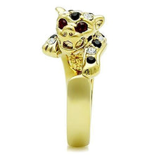 Load image into Gallery viewer, Womens Gold Jaguar Ring Stainless Steel Anillo Color Oro Para Mujer Ninas Acero Inoxidable with Top Grade Crystal in Multi Color Bilha - Jewelry Store by Erik Rayo
