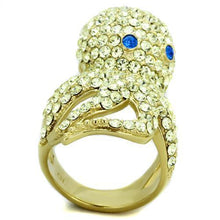 Load image into Gallery viewer, Womens Gold Octopus Ring 316L Stainless Steel Anillo Color Oro Para Mujer Ninas Acero Inoxidable with Top Grade Crystal in Multi Color Ahlai - Jewelry Store by Erik Rayo
