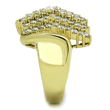 Load image into Gallery viewer, Womens Gold Ring 316L Stainless Steel Anillo Color Oro Para Mujer Ninas Acero Inoxidable with AAA Grade CZ in Clear Ahinoam - Jewelry Store by Erik Rayo
