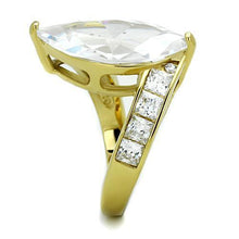 Load image into Gallery viewer, Womens Gold Ring 316L Stainless Steel Anillo Color Oro Para Mujer Ninas Acero Inoxidable with AAA Grade CZ in Clear Anna - Jewelry Store by Erik Rayo
