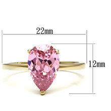 Load image into Gallery viewer, Womens Gold Ring 316L Stainless Steel Anillo Color Oro Para Mujer Ninas Acero Inoxidable with AAA Grade CZ in Rose Anaiah - Jewelry Store by Erik Rayo
