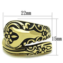 Load image into Gallery viewer, Womens Gold Ring 316L Stainless Steel Anillo Color Oro Para Mujer Ninas Acero Inoxidable with Epoxy in Jet Josiah - Jewelry Store by Erik Rayo
