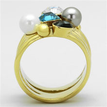 Load image into Gallery viewer, Womens Gold Ring 316L Stainless Steel Anillo Color Oro Para Mujer Ninas Acero Inoxidable with Synthetic Pearl in Multi Color Atarah - Jewelry Store by Erik Rayo
