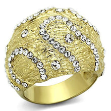 Load image into Gallery viewer, Womens Gold Ring 316L Stainless Steel Anillo Color Oro Para Mujer Ninas Acero Inoxidable with Top Grade Crystal in Clear Baara - Jewelry Store by Erik Rayo

