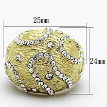 Load image into Gallery viewer, Womens Gold Ring 316L Stainless Steel Anillo Color Oro Para Mujer Ninas Acero Inoxidable with Top Grade Crystal in Clear Baara - Jewelry Store by Erik Rayo
