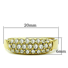Load image into Gallery viewer, Womens Gold Ring 316L Stainless Steel Anillo Color Oro Para Mujer Ninas Acero Inoxidable with Top Grade Crystal in Clear Diana - Jewelry Store by Erik Rayo
