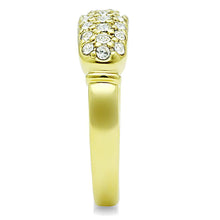 Load image into Gallery viewer, Womens Gold Ring 316L Stainless Steel Anillo Color Oro Para Mujer Ninas Acero Inoxidable with Top Grade Crystal in Clear Diana - Jewelry Store by Erik Rayo
