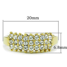 Load image into Gallery viewer, Womens Gold Ring 316L Stainless Steel Anillo Color Oro Para Mujer Ninas Acero Inoxidable with Top Grade Crystal in Clear Elisheba - Jewelry Store by Erik Rayo
