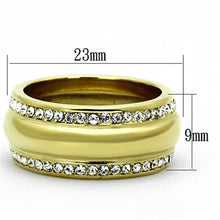 Load image into Gallery viewer, Womens Gold Ring 316L Stainless Steel Anillo Color Oro Para Mujer Ninas Acero Inoxidable with Top Grade Crystal in Clear Mary - Jewelry Store by Erik Rayo
