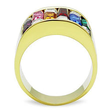 Load image into Gallery viewer, Womens Gold Ring 316L Stainless Steel Anillo Color Oro Para Mujer Ninas Acero Inoxidable with Top Grade Crystal in Multi Color Channah - Jewelry Store by Erik Rayo
