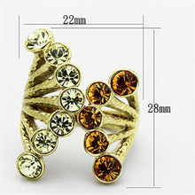 Load image into Gallery viewer, Womens Gold Ring 316L Stainless Steel Anillo Color Oro Para Mujer Ninas Acero Inoxidable with Top Grade Crystal in Multi Color Gabriela - Jewelry Store by Erik Rayo
