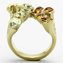 Load image into Gallery viewer, Womens Gold Ring 316L Stainless Steel Anillo Color Oro Para Mujer Ninas Acero Inoxidable with Top Grade Crystal in Multi Color Gabriela - Jewelry Store by Erik Rayo
