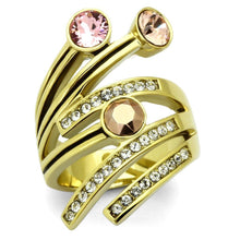 Load image into Gallery viewer, Womens Gold Ring 316L Stainless Steel Anillo Color Oro Para Mujer Ninas Acero Inoxidable with Top Grade Crystal in Multi Color Persis - Jewelry Store by Erik Rayo
