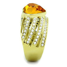 Load image into Gallery viewer, Womens Gold Ring 316L Stainless Steel Anillo Color Oro Para Mujer Ninas Acero Inoxidable with Top Grade Crystal in Topaz Rufus - Jewelry Store by Erik Rayo
