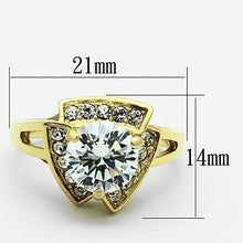 Load image into Gallery viewer, Gold Rings for Women Stainless Steel Anillo Color Oro Para Mujer Ninas Acero Inoxidable with AAA Grade CZ in Clear Basemath - Jewelry Store by Erik Rayo
