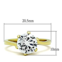 Load image into Gallery viewer, Gold Rings for Women Stainless Steel Anillo Color Oro Para Mujer Ninas Acero Inoxidable with AAA Grade CZ in Clear Bethal - Jewelry Store by Erik Rayo
