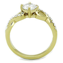 Load image into Gallery viewer, Gold Rings for Women Stainless Steel Anillo Color Oro Para Mujer Ninas Acero Inoxidable with AAA Grade CZ in Clear Elizabeth - Jewelry Store by Erik Rayo
