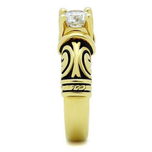 Load image into Gallery viewer, Gold Rings for Women Stainless Steel Anillo Color Oro Para Mujer Ninas Acero Inoxidable with AAA Grade CZ in Clear Esthiru - Jewelry Store by Erik Rayo
