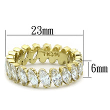 Load image into Gallery viewer, Gold Rings for Women Stainless Steel Anillo Color Oro Para Mujer Ninas Acero Inoxidable with AAA Grade CZ in Clear Huldah - Jewelry Store by Erik Rayo

