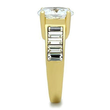 Load image into Gallery viewer, Gold Rings for Women Stainless Steel Anillo Color Oro Para Mujer Ninas Acero Inoxidable with AAA Grade CZ in Clear James - Jewelry Store by Erik Rayo

