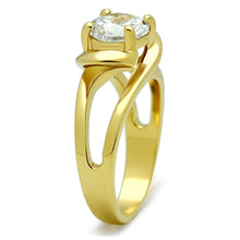 Load image into Gallery viewer, Gold Rings for Women Stainless Steel Anillo Color Oro Para Mujer Ninas Acero Inoxidable with AAA Grade CZ in Clear Sapphira - Jewelry Store by Erik Rayo
