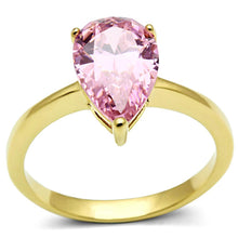 Load image into Gallery viewer, Womens Gold Ring Stainless Steel Anillo Color Oro Para Mujer Ninas Acero Inoxidable with AAA Grade CZ in Rose Anaiah - Jewelry Store by Erik Rayo
