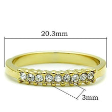 Load image into Gallery viewer, Womens Gold Ring Stainless Steel Anillo Color Oro Para Mujer Ninas Acero Inoxidable with Top Grade Crystal in Clear Deina - Jewelry Store by Erik Rayo
