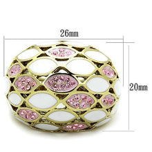 Load image into Gallery viewer, Womens Gold Ring Stainless Steel Anillo Color Oro Para Mujer Ninas Acero Inoxidable with Top Grade Crystal in Light Rose Barnabas - Jewelry Store by Erik Rayo
