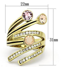Load image into Gallery viewer, Gold Rings for Women Stainless Steel Anillo Color Oro Para Mujer Ninas Acero Inoxidable with Top Grade Crystal in Multi Color Persis - Jewelry Store by Erik Rayo
