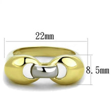 Load image into Gallery viewer, Womens Gold Rings Two-Tone IP Gold (Ion Plating) Stainless Steel Ring with No Stone TK1915 - Jewelry Store by Erik Rayo
