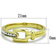 Load image into Gallery viewer, Gold Rings for Womens Two-Tone IP Gold (Ion Plating) Stainless Steel Ring with Top Grade Crystal in Clear TK2164 - Jewelry Store by Erik Rayo
