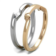 Load image into Gallery viewer, Womens Gold Rings Two-Tone IP Rose Gold 316L Stainless Steel Ring with No Stone TK2031 - Jewelry Store by Erik Rayo
