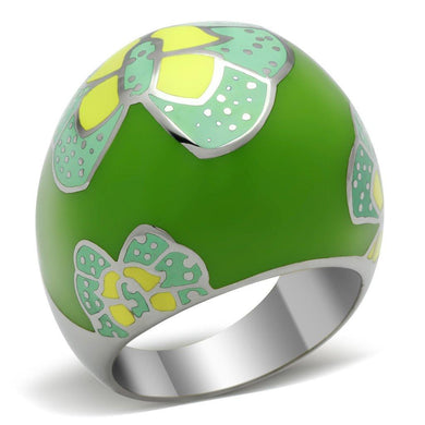 Womens Green Butterfly Ring Anillo Para Mujer y Ninos Kids 316L Stainless Steel Ring - Jewelry Store by Erik Rayo
