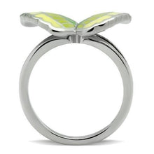 Load image into Gallery viewer, Womens Green Butterfly Ring Anillo Para Mujer y Ninos Kids 316L Stainless Steel Ring with Epoxy - Jewelry Store by Erik Rayo
