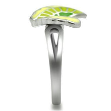 Load image into Gallery viewer, Womens Green Butterfly Ring Anillo Para Mujer y Ninos Kids 316L Stainless Steel Ring with Epoxy - Jewelry Store by Erik Rayo
