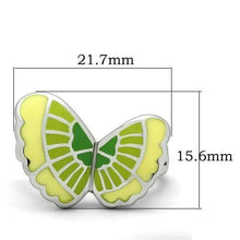 Load image into Gallery viewer, Womens Green Butterfly Ring Anillo Para Mujer Stainless Steel Ring with Epoxy - Jewelry Store by Erik Rayo

