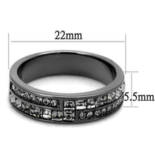 Load image into Gallery viewer, Womens Light Black Ring Anillo Para Mujer y Ninos Girls 316L Stainless Steel Ring with Top Grade Crystal in Black Diamond Oriana - Jewelry Store by Erik Rayo
