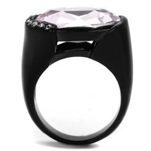 Load image into Gallery viewer, Womens Light Black Ring Anillo Para Mujer y Ninos Girls 316L Stainless Steel Ring with Top Grade Crystal in Light Amethyst Aaria - Jewelry Store by Erik Rayo
