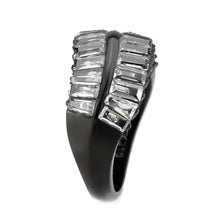 Load image into Gallery viewer, Womens Light Black Ring Anillo Para Mujer Stainless Steel Ring with AAA Grade CZ in Clear Olivia - Jewelry Store by Erik Rayo
