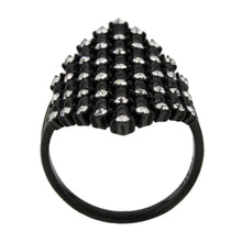 Load image into Gallery viewer, Womens Light Black Ring Anillo Para Mujer Stainless Steel Ring with Top Grade Crystal in Clear Daicy - Jewelry Store by Erik Rayo
