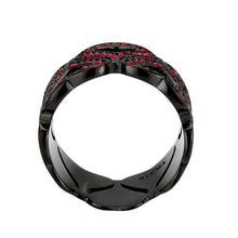 Load image into Gallery viewer, Womens Light Black Ring Anillo Para Mujer y Ninos Girls Stainless Steel Ring with Top Grade Crystal in Red Series Gailyn - ErikRayo.com
