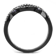 Load image into Gallery viewer, Womens Light Black Ring Anillo Para Mujer y Ninos Kids 316L Stainless Steel Ring with AAA Grade CZ in Amethyst Dinah - Jewelry Store by Erik Rayo
