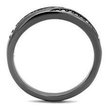 Load image into Gallery viewer, Womens Light Black Ring Anillo Para Mujer y Ninos Kids 316L Stainless Steel Ring with Top Grade Crystal in Clear Pearla - Jewelry Store by Erik Rayo
