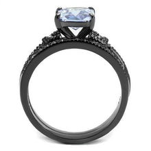 Load image into Gallery viewer, Womens Light Black Ring Anillo Para Mujer Stainless Steel Ring with AAA Grade CZ in Light Amethyst Adddilyn - Jewelry Store by Erik Rayo
