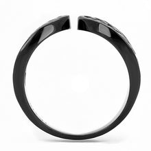Load image into Gallery viewer, Womens Light Black Ring Anillo Para Mujer Stainless Steel Ring with Top Grade Crystal in Clear Eve - Jewelry Store by Erik Rayo
