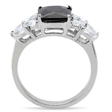 Load image into Gallery viewer, Womens Ring Anillo Para Mujer y Ninos Unisex Kids 316L Stainless Steel Ring with AAA Grade CZ in Jet - Jewelry Store by Erik Rayo
