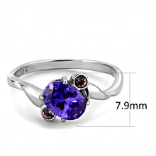 Load image into Gallery viewer, Womens Ring Anillo Para Mujer y Ninos Unisex Kids 316L Stainless Steel Ring with AAA Grade CZ in Tanzanite - Jewelry Store by Erik Rayo
